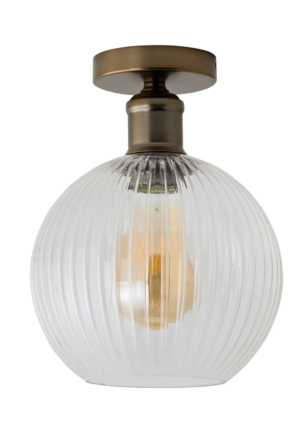 ValueLights Maddison Brushed Brass Flush Ceiling Light - One Size Image 5