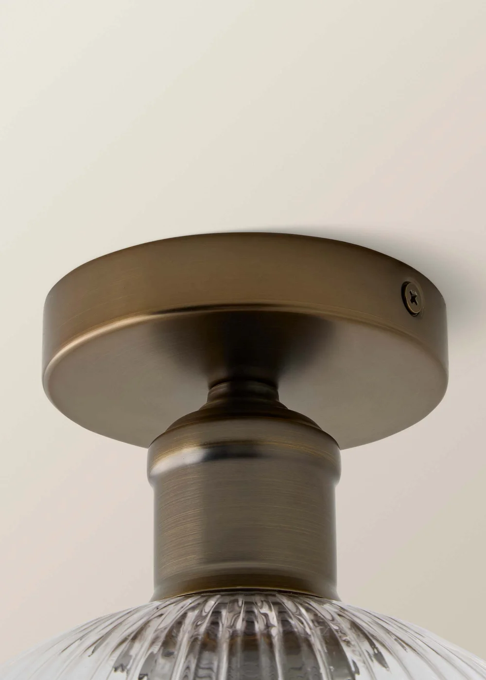 ValueLights Maddison Brushed Brass Flush Ceiling Light - One Size Image 6