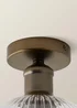 ValueLights Maddison Brushed Brass Flush Ceiling Light - One Size Image 6