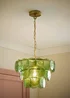 ValueLights Juliette Green 3 Tier Disc Chandelier Ceiling Light - One Size Image 1
