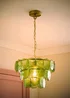 ValueLights Juliette Green 3 Tier Disc Chandelier Ceiling Light - One Size Image 2