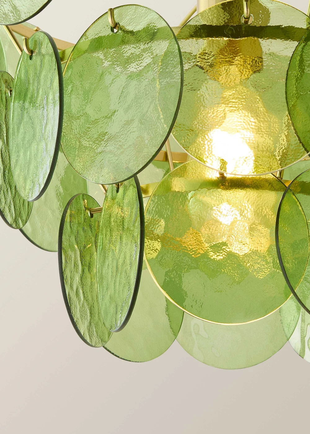 ValueLights Juliette Green 3 Tier Disc Chandelier Ceiling Light - One Size Image 4