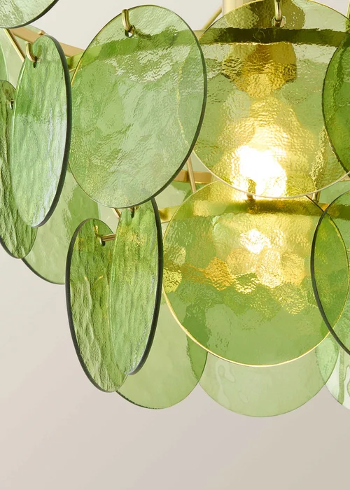 ValueLights Juliette Green 3 Tier Disc Chandelier Ceiling Light - One Size Image 4