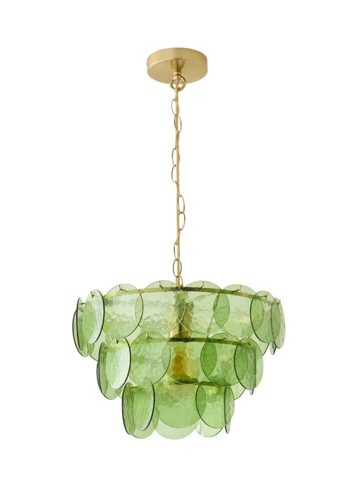 ValueLights Juliette Green 3 Tier Disc Chandelier Ceiling Light - One Size Image 5