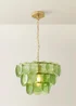 ValueLights Juliette Green 3 Tier Disc Chandelier Ceiling Light - One Size Image 3