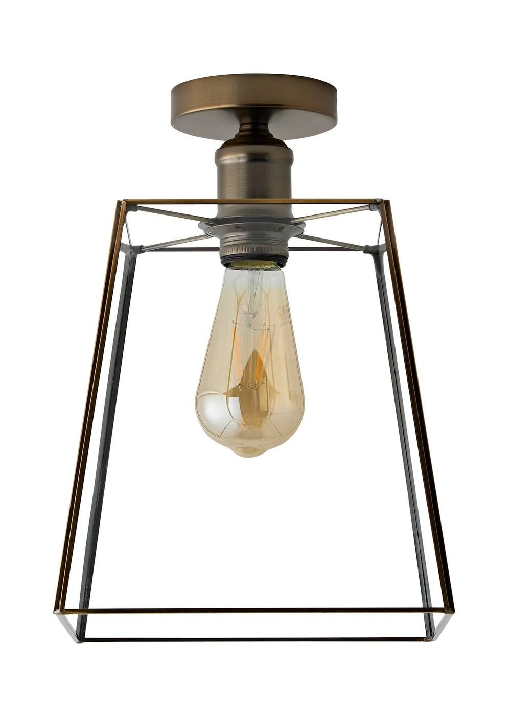 ValueLights Susie Brushed Brass Flush Ceiling Light - One Size Image 4