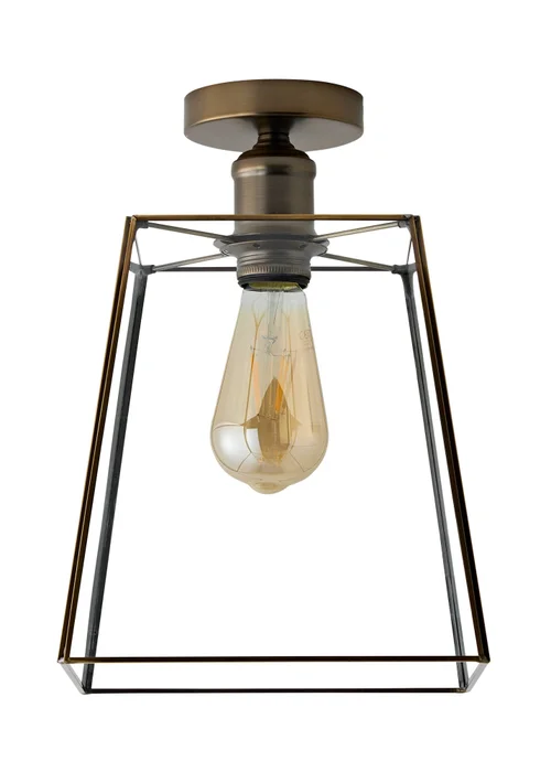 ValueLights Susie Brushed Brass Flush Ceiling Light - One Size Image 4