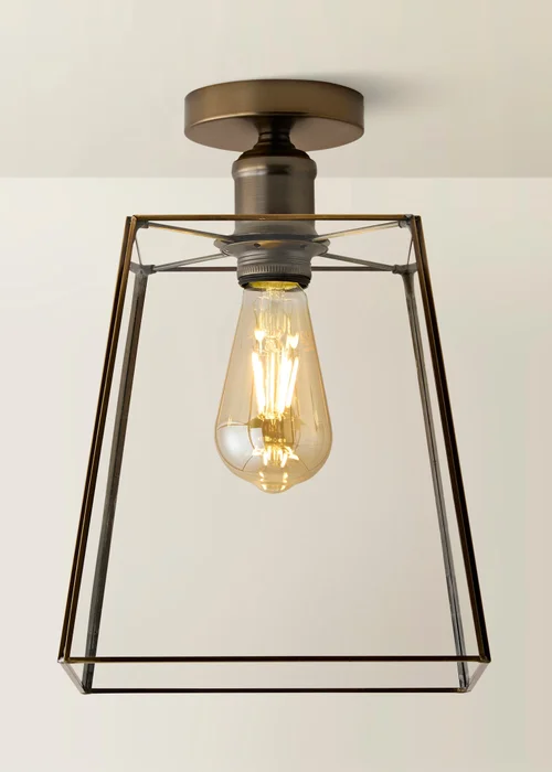 ValueLights Susie Brushed Brass Flush Ceiling Light - One Size Image 2