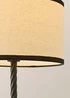 ValueLights Maura Twist Black Table Lamp with Trim Shade - One Size Image 4