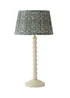 ValueLights Bobble Cream Table Lamp with Floral Pleated Shade - One Size Image 5
