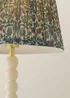 ValueLights Bobble Cream Table Lamp with Floral Pleated Shade - One Size Image 4
