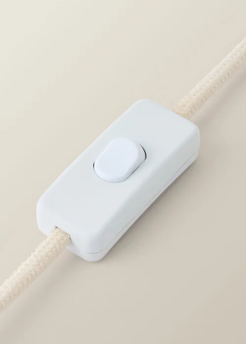 ValueLights Bobble Cream Table Lamp with Floral Pleated Shade - One Size Image 6