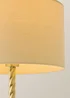 ValueLights Maura Twist Brushed Gold Table Lamp with Natural Shade - One Size Image 4