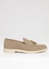 Threadbare Beige Faux Suede Tassel Loafers - 9 Image 1