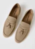 Threadbare Beige Faux Suede Tassel Loafers - 9 Image 3