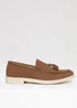 Threadbare Taupe Faux Suede Tassel Loafers - 9 Image 1