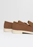 Threadbare Taupe Faux Suede Tassel Loafers - 9 Image 2