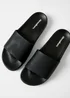 Threadbare Black Lightweight Cushioned Sliders - 10 Image 2