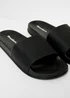 Threadbare Black Lightweight Cushioned Sliders - 10 Image 3