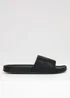 Threadbare Black Lightweight Cushioned Sliders - 10 Image 1