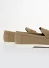 Threadbare Beige Faux Suede Penny Loafers - 7 Image 2