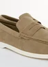 Threadbare Beige Faux Suede Penny Loafers - 7 Image 4