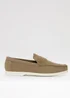 Threadbare Beige Faux Suede Penny Loafers - 7 Image 1