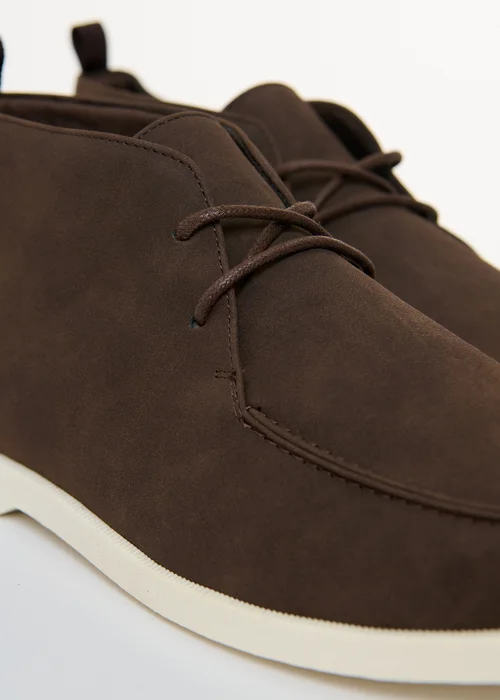 Threadbare Brown Faux Suede Moccasin Boots - 9 Image 4