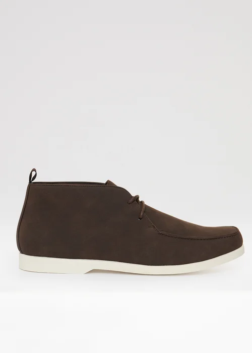 Threadbare Brown Faux Suede Moccasin Boots - 9 Image 1