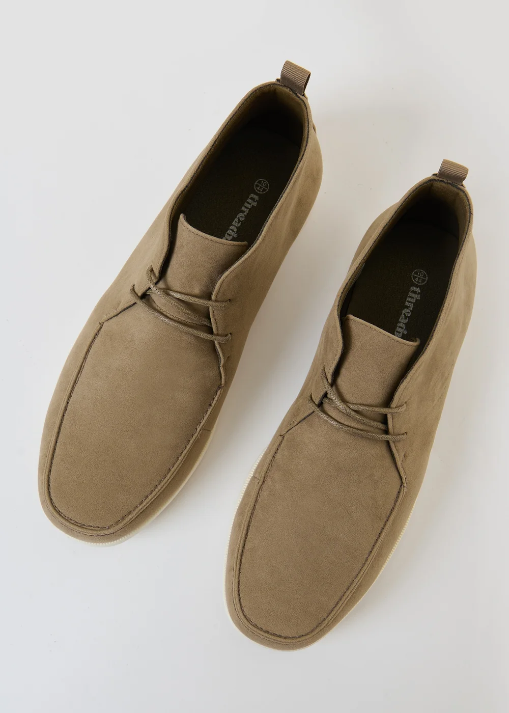 Threadbare Beige Faux Suede Moccasin Boots - 11 Image 3