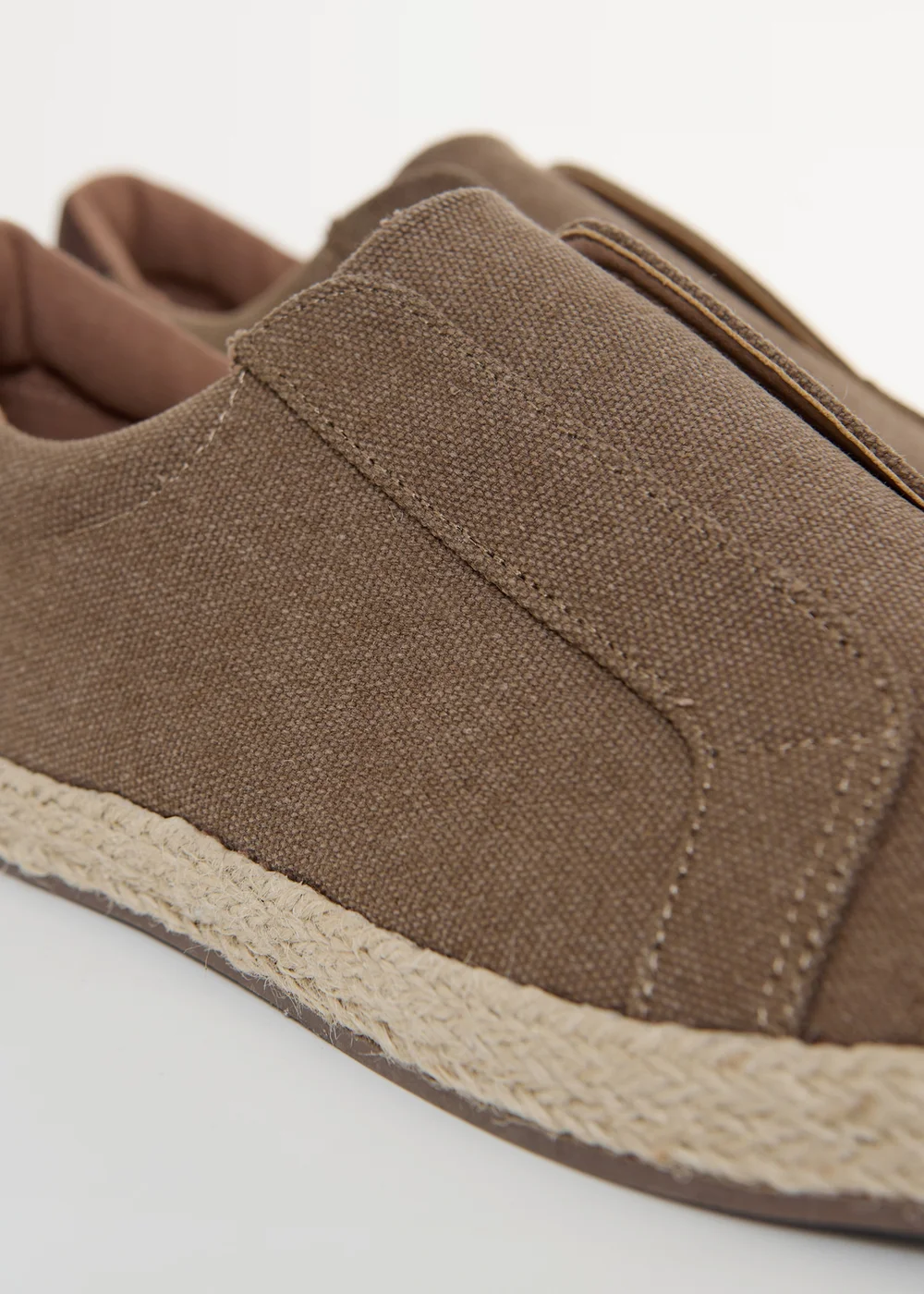 Threadbare Brown Cotton Canvas Slip On Espadrilles - 8 Image 4