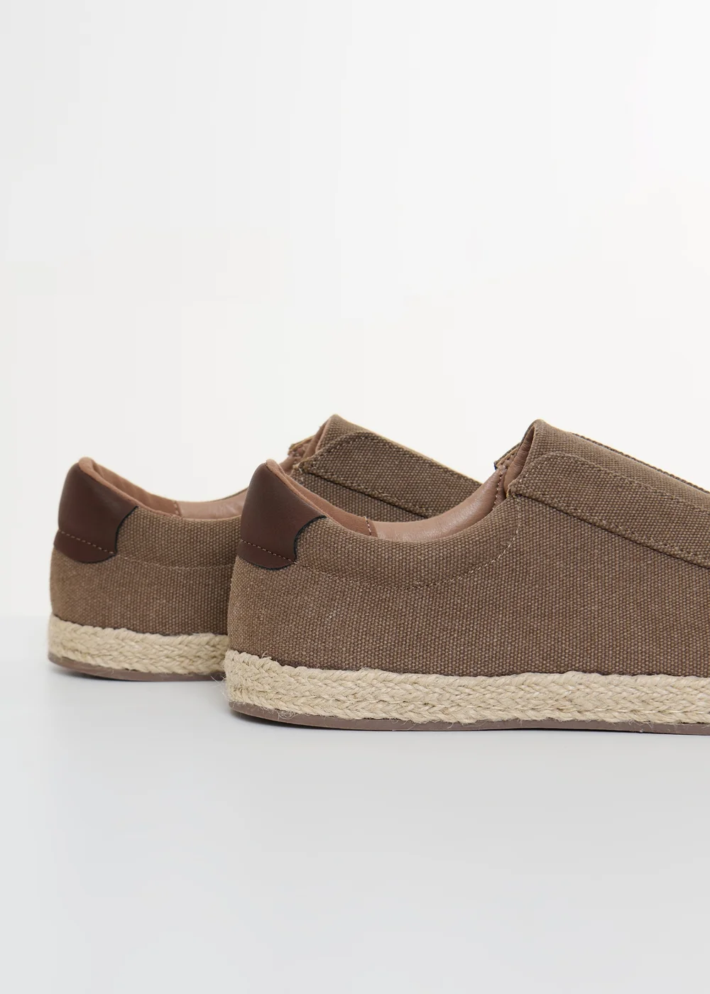 Threadbare Brown Cotton Canvas Slip On Espadrilles - 8 Image 2