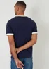 Threadbare Navy 2-Pack Cotton Ringer T-Shirts - M Image 3