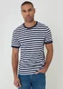 Threadbare Navy 2-Pack Cotton Ringer T-Shirts - M Image 4