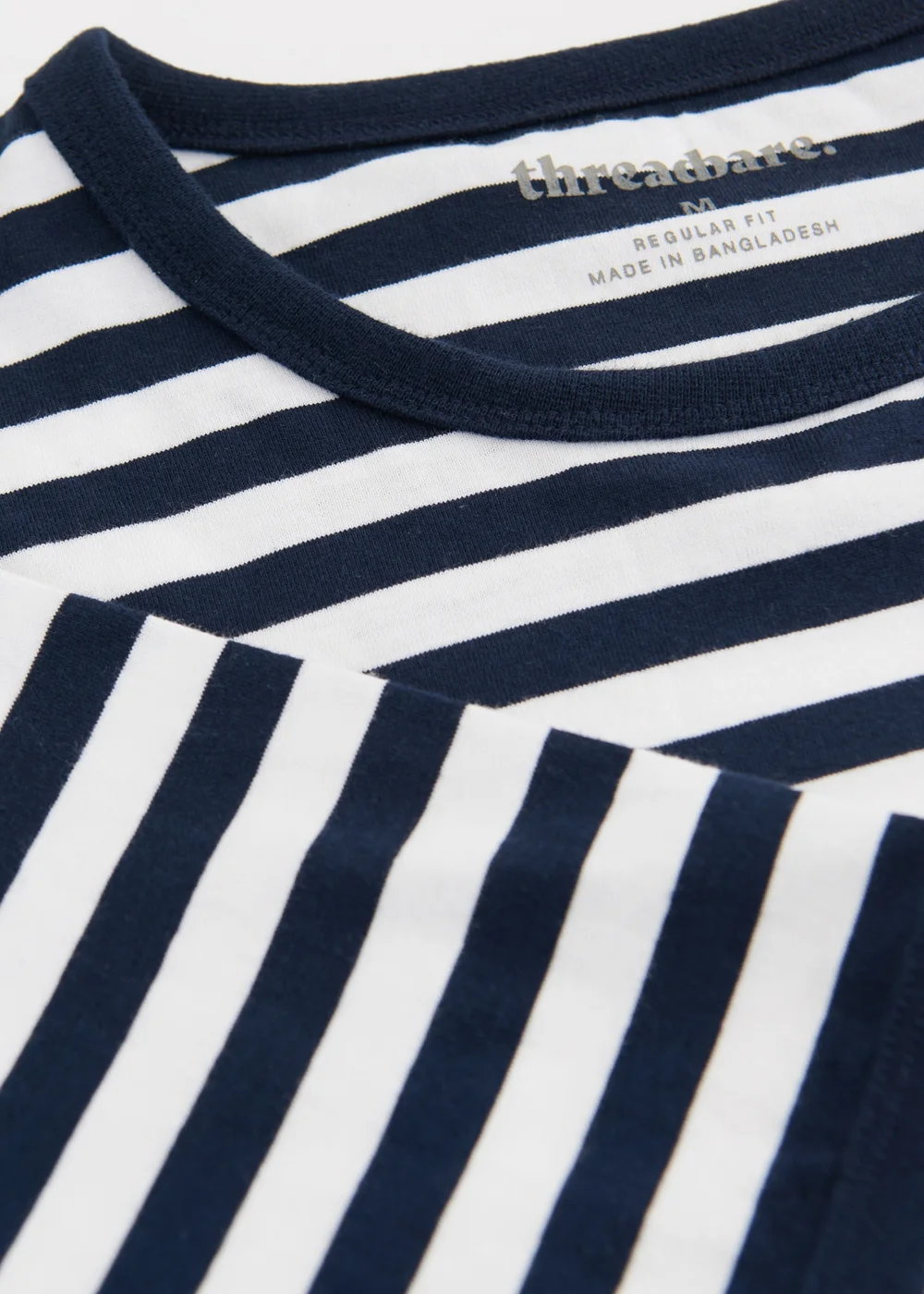 Threadbare Navy 2-Pack Cotton Ringer T-Shirts - M Image 5