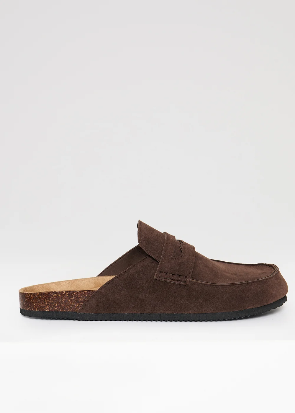 Threadbare Brown Faux Suede Penny Loafer Sandals - 10 Image 1