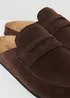 Threadbare Brown Faux Suede Penny Loafer Sandals - 10 Image 4