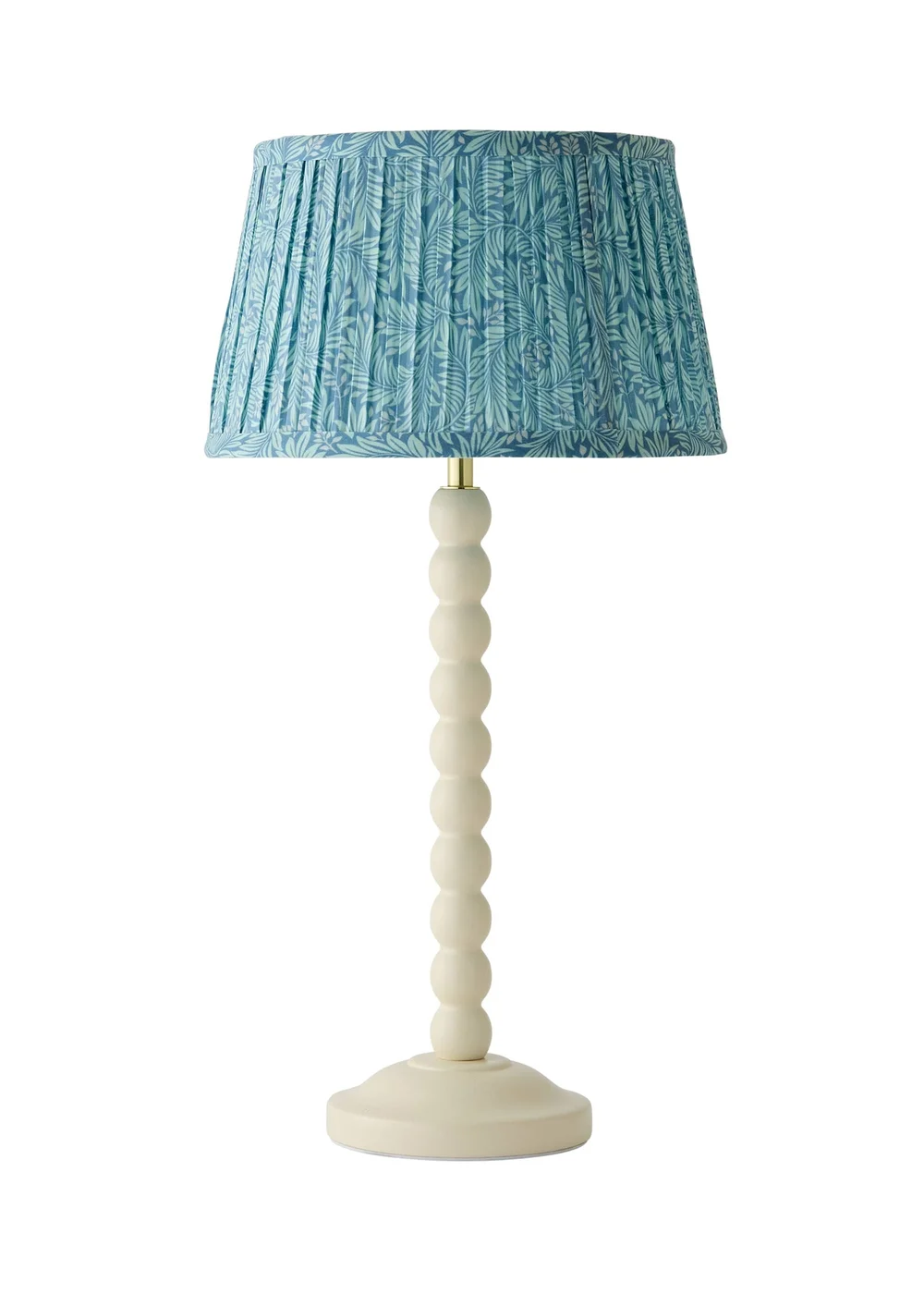 ValueLights Bobble Cream Table Lamp with Leaf Pleated Shade - One Size Image 5