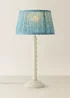 ValueLights Bobble Cream Table Lamp with Leaf Pleated Shade - One Size Image 3