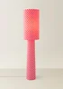 ValueLights Pritchard Pink Checkerboard Midi Floor Lamp - One Size Image 3