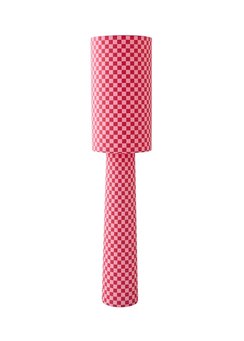 ValueLights Pritchard Pink Checkerboard Midi Floor Lamp - One Size Image 5