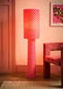 ValueLights Pritchard Pink Checkerboard Midi Floor Lamp - One Size Image 2