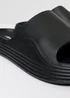 Threadbare Black Chunky Foam Sliders - 7 Image 4