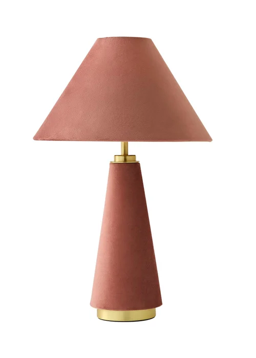 ValueLights Martha Pink Velvet Fabric Table Lamp - One Size Image 5