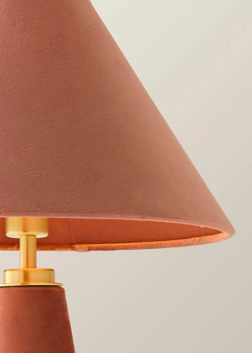 ValueLights Martha Pink Velvet Fabric Table Lamp - One Size Image 4