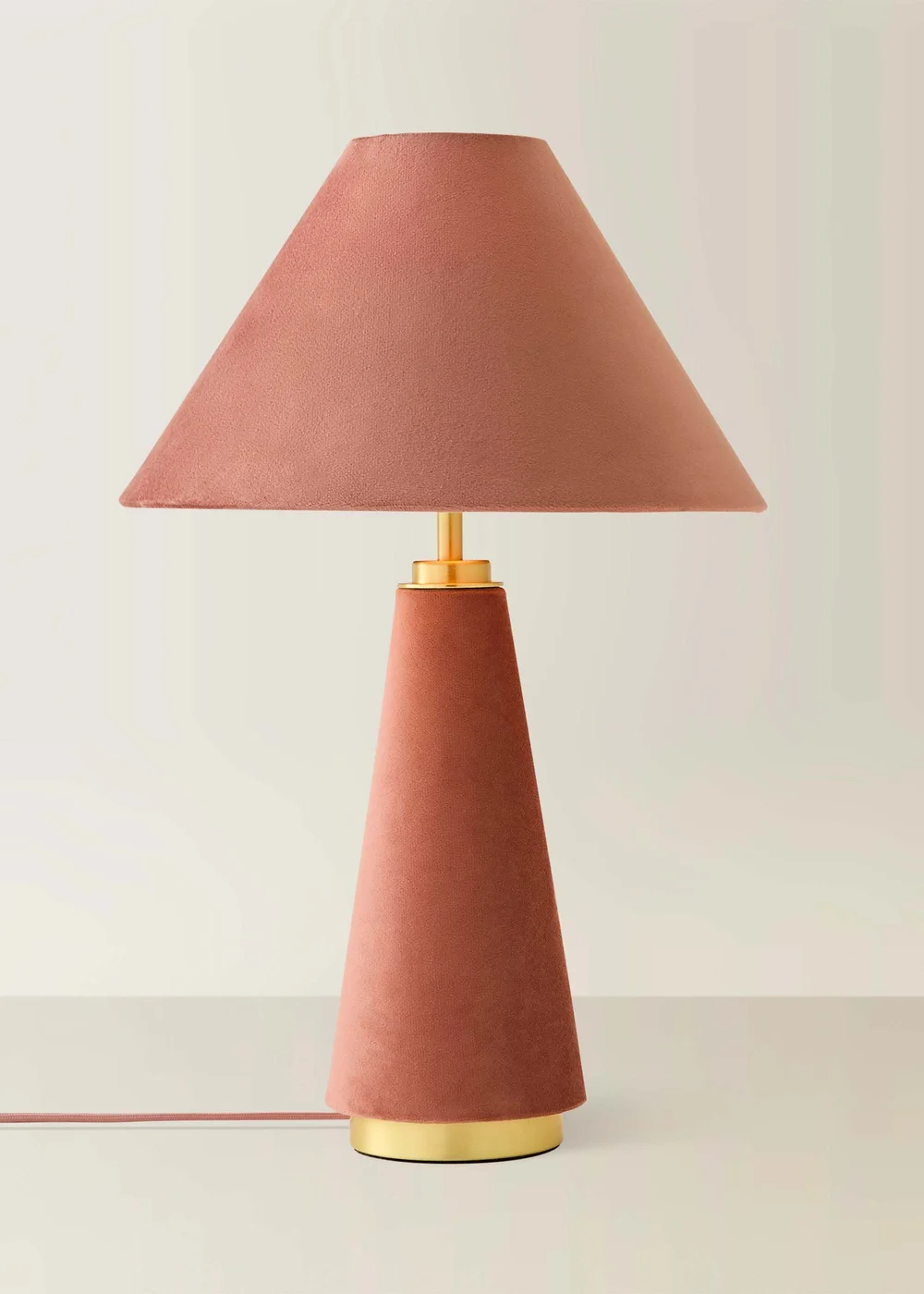ValueLights Martha Pink Velvet Fabric Table Lamp - One Size Image 3