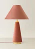 ValueLights Martha Pink Velvet Fabric Table Lamp - One Size Image 3