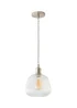 ValueLights Delora Brushed Chrome Ribbed Glass Ceiling Light - One Size Image 5