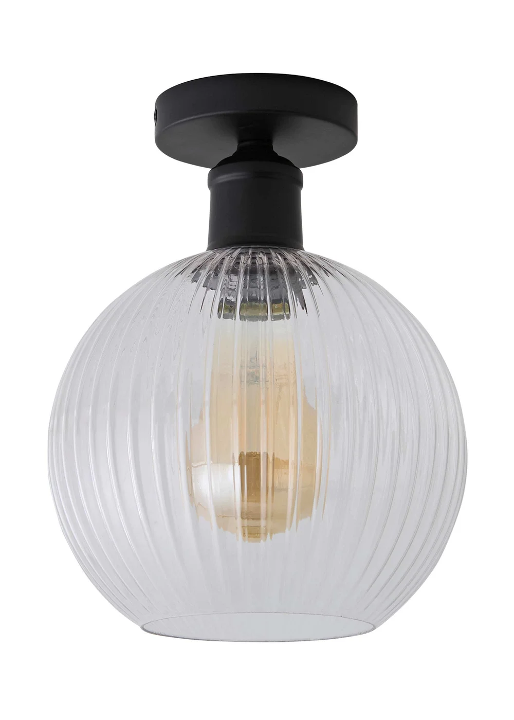 ValueLights Maddison Matte Black Flush Ceiling Light - One Size Image 5