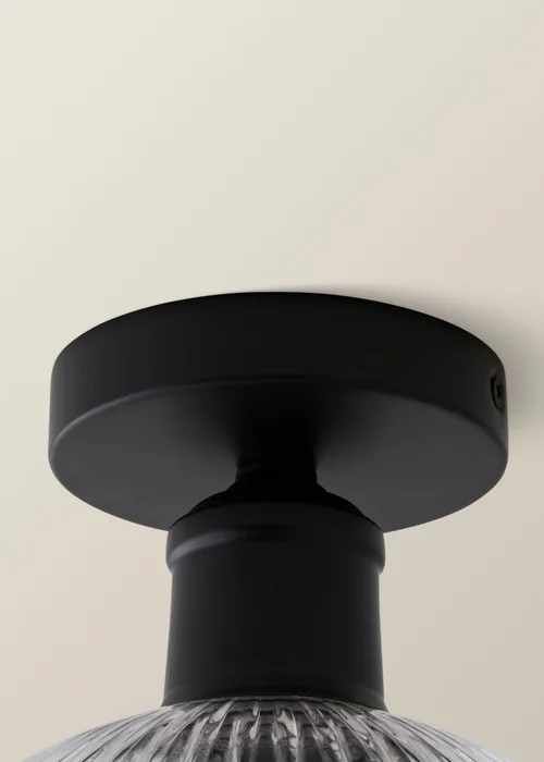 ValueLights Maddison Matte Black Flush Ceiling Light - One Size Image 6